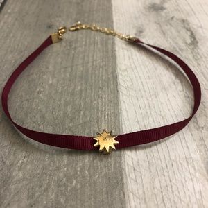 Choker - wine / gold